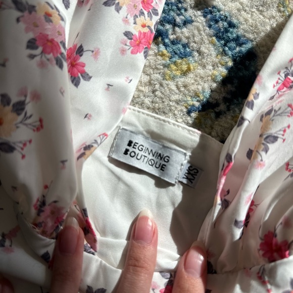 Camellia White Floral Mini Dress - Picture 5 of 5